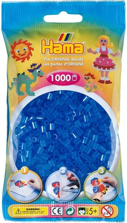 Produktbild: Perlen Transparent-Blau 1.000St&uuml;ck