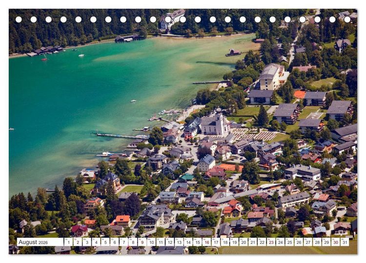 Produktbild: Der sch&ouml;ne Wolfgangsee im Salzkammergut (Tischkalender 2026 DIN A5 quer), CALVENDO Monatskalender