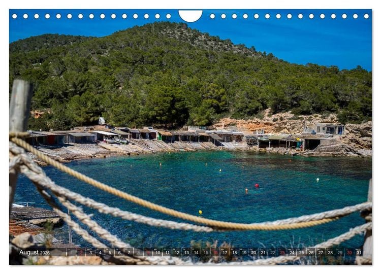 Produktbild: Ibiza K&uuml;ste, Buchten und Str&auml;nde (Wandkalender 2026 DIN A4 quer), CALVENDO Monatskalender