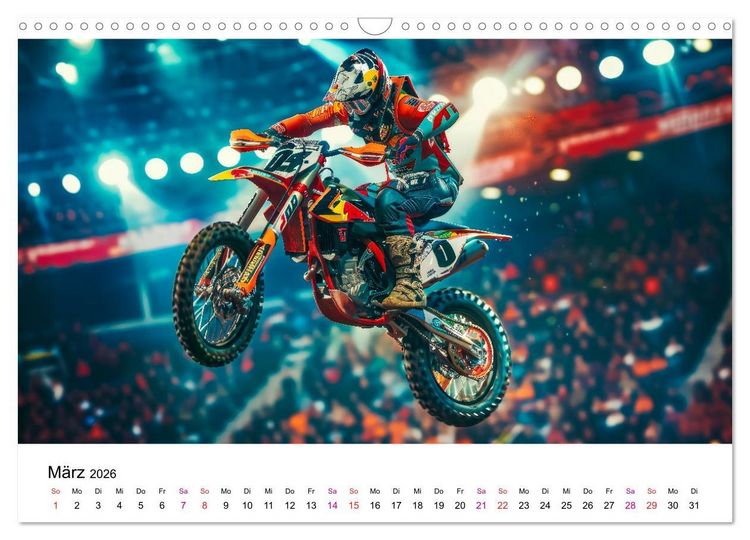 Produktbild: Motocross Erlebnisse (Wandkalender 2026 DIN A3 quer), CALVENDO Monatskalender