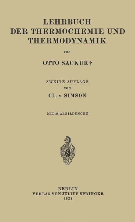 Produktbild: Lehrbuch der Thermochemie und Thermodynamik