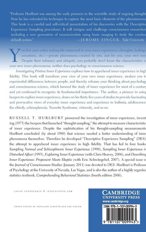 Produktbild: Investigating Pristine Inner Experience
