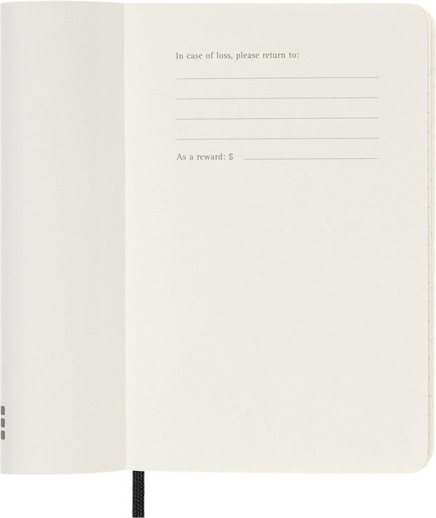 Produktbild: Moleskine 12 Monate Tagesnotizkalender 2027, P/A6, 1 Tag = 1 Seite, Weicher Einband, Schwarz