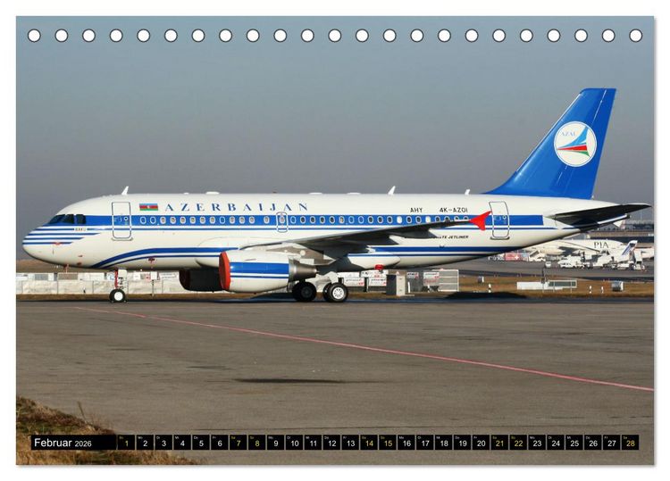 Produktbild: Airbus Airliners (Tischkalender 2026 DIN A5 quer), CALVENDO Monatskalender