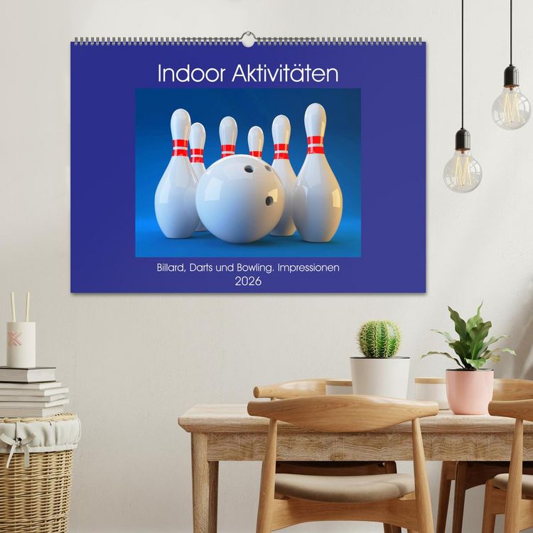 Produktbild: Indoor Aktivit&auml;ten. Billard, Darts und Bowling. Impressionen (Wandkalender 2026 DIN A2 quer), CALVENDO Monatskalender