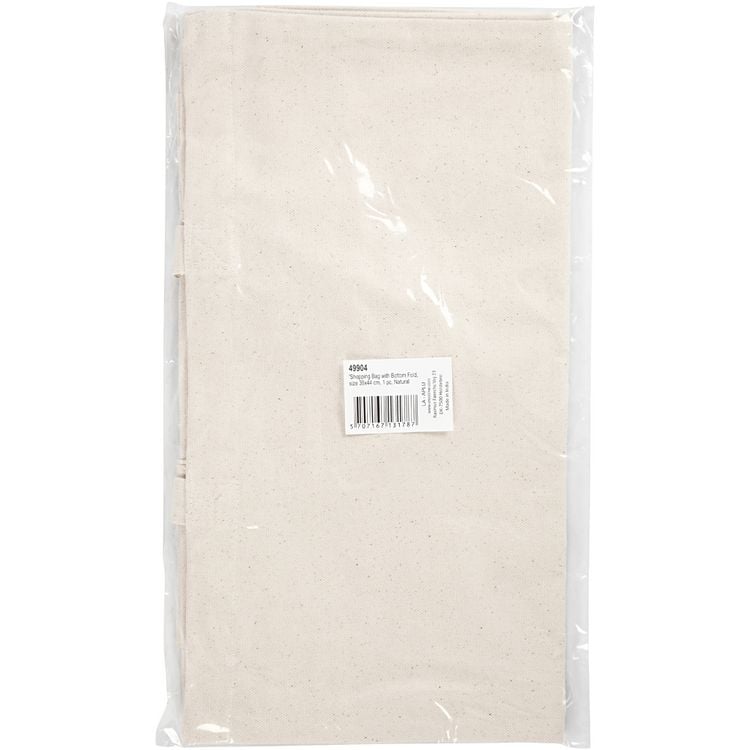 Produktbild: Creativ Company Stofftasche, Gr&ouml;&szlig;e 39x44x10 cm, 310 g, Hellnatur