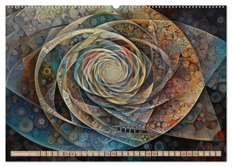 Produktbild: Geometrische Kaleidoskope (hochwertiger Premium Wandkalender 2026 DIN A2 quer), Kunstdruck in Hochglanz