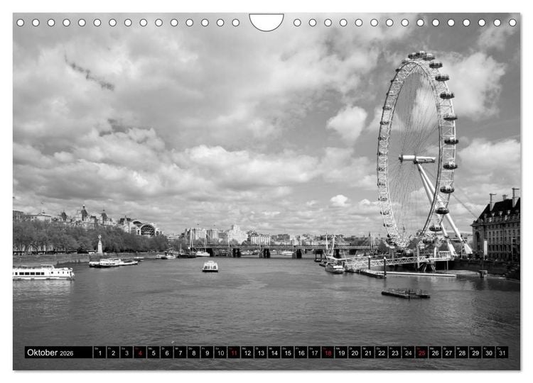 Produktbild: LONDON Stadtansichten (Wandkalender 2026 DIN A4 quer), CALVENDO Monatskalender
