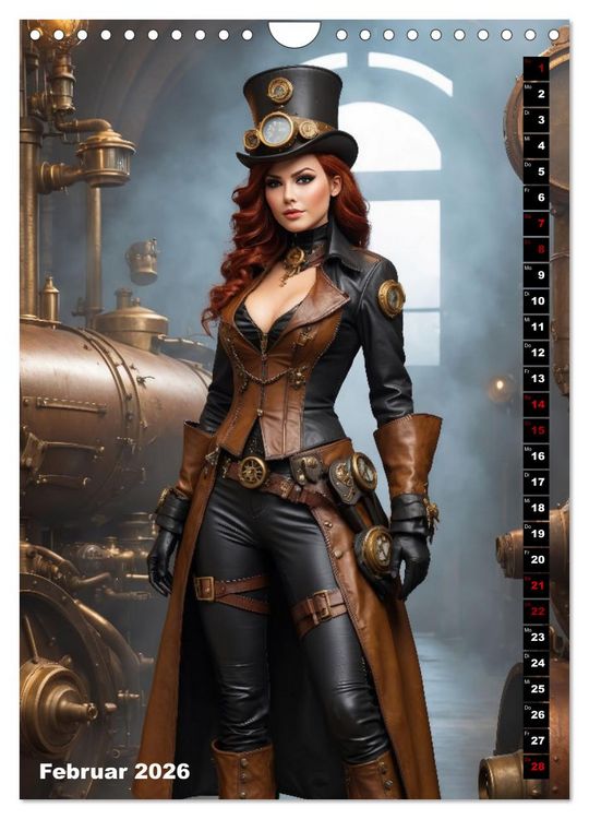 Produktbild: Steampunk Divas (Wandkalender 2026 DIN A4 hoch), CALVENDO Monatskalender