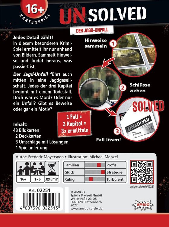 Produktbild: Unsolved - Der Jagd-Unfall (Spiel)