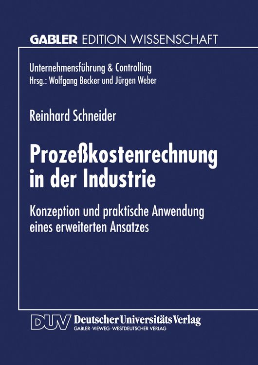 Bild vom Artikel Prozeßkostenrechnung in der Industrie vom Autor Reinhard Schneider