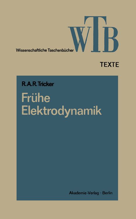 Produktbild: Fr&uuml;he Elektrodynamik
