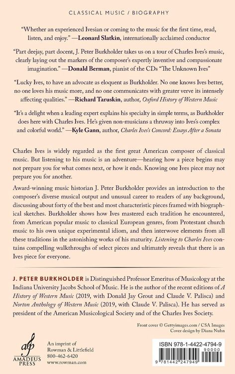 Produktbild: Listening to Charles Ives