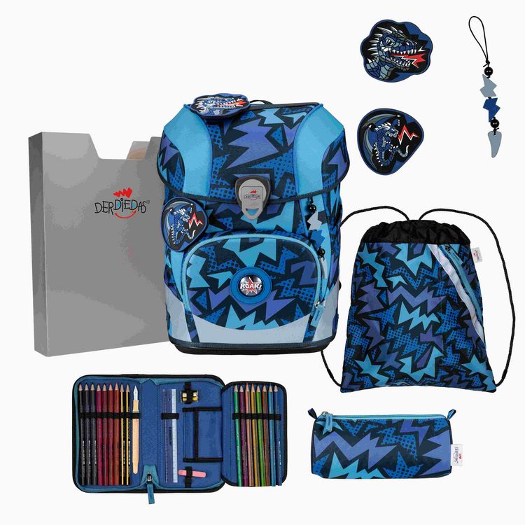 Produktbild: DerDieDas Schulranzen Set ErgoFlex Tiny, Schulranzen Set, 5tlg, Dark Dragon