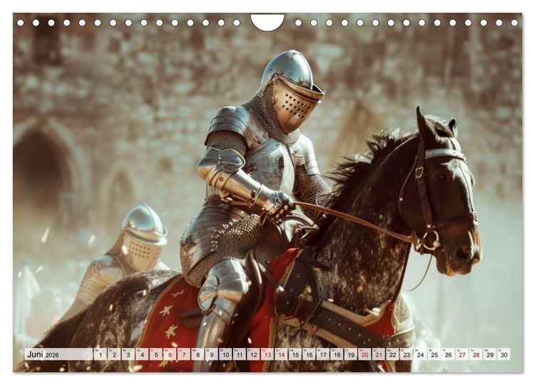 Produktbild: Ritter - Legenden aus Stahl und Ehre (Wandkalender 2026 DIN A4 quer), CALVENDO Monatskalender