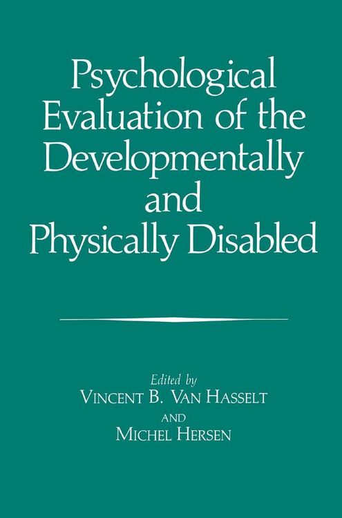 Produktbild: Psychological Evaluation of the Developmentally and Physically Disabled