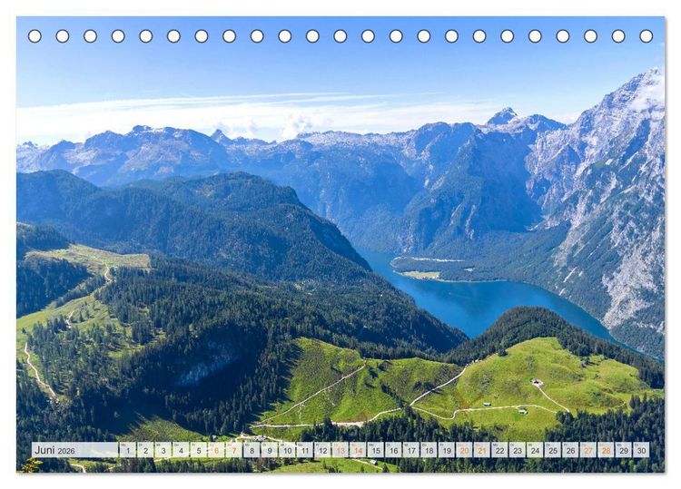 Produktbild: Berchtesgadener Land - Welt der Berge und Seen (Tischkalender 2026 DIN A5 quer), CALVENDO Monatskalender