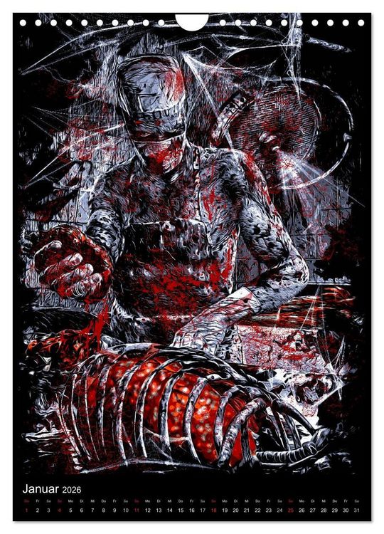 Produktbild: BLOODBOY/DARK ILLUSTRATION (Wandkalender 2026 DIN A4 hoch), CALVENDO Monatskalender