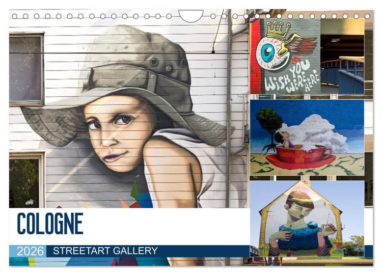 Produktbild: COLOGNE STREETART GALLERY (Wall Calendar 2026 DIN A4 landscape), CALVENDO 12 Month Wall Calendar