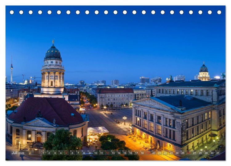 Produktbild: Berlin von oben (Tischkalender 2026 DIN A5 quer), CALVENDO Monatskalender