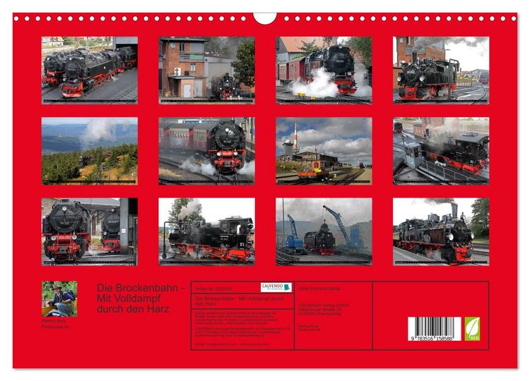 Produktbild: Die Brockenbahn - Mit Volldampf durch den Harz (Wandkalender 2026 DIN A3 quer), CALVENDO Monatskalender