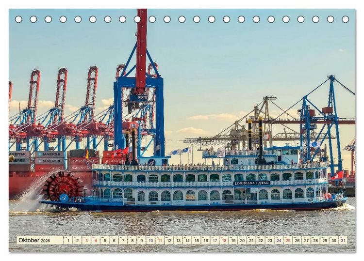 Produktbild: Hamburg - meine Stadt mit viel Herz (Tischkalender 2026 DIN A5 quer), CALVENDO Monatskalender