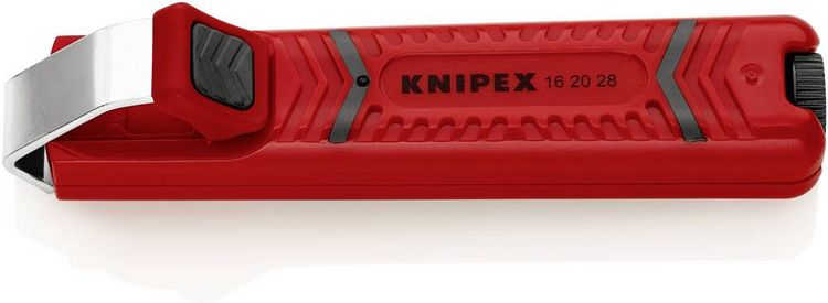 Produktbild: Knipex 16 20 28 SB Abisoliermesser Geeignet f&uuml;r Rundkabel 8 bis 28mm