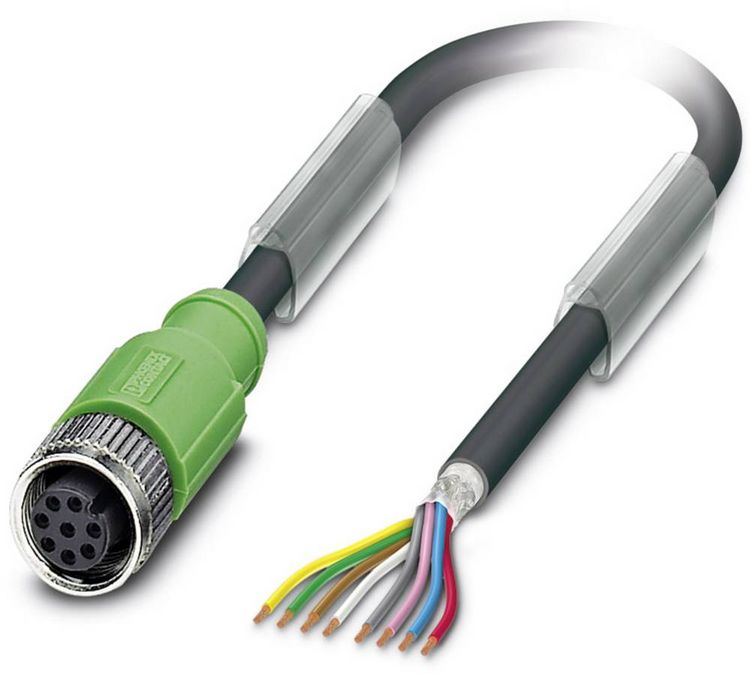 Produktbild: Phoenix Contact 1522862 Sensor-/Aktor-Steckverbinder, konfektioniert M12 Buchse, gerade 1.50 m Polzahl Sensoren: 8 1 St.