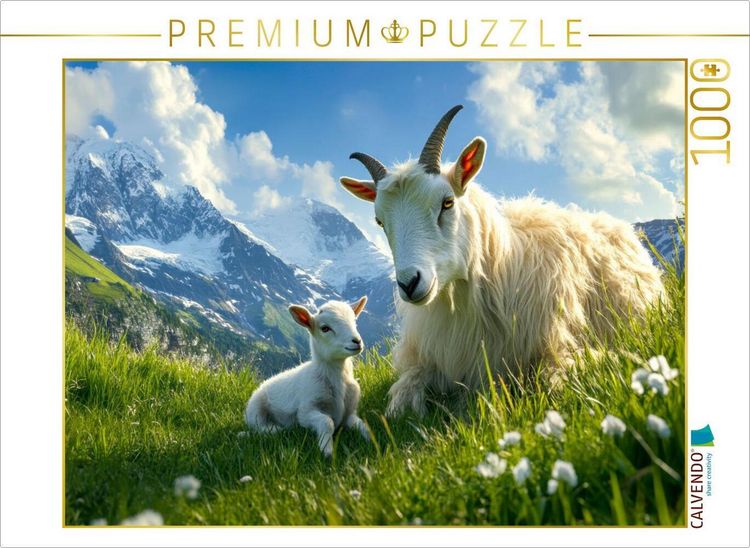 Produktbild: CALVENDO Puzzle Ziegen | 1000 Teile Lege-Gr&ouml;&szlig;e 64x48cm Foto-Puzzle f&uuml;r gl&uuml;ckliche Stunden