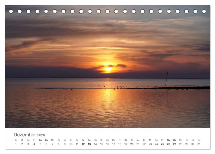 Produktbild: Nordfriesland - wundersch&ouml;ne Westk&uuml;ste (Tischkalender 2026 DIN A5 quer), CALVENDO Monatskalender