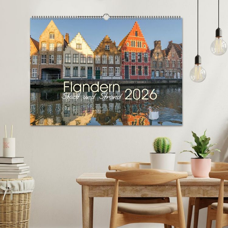 Produktbild: Flandern - Stadt und Strand (Wandkalender 2026 DIN A2 quer), CALVENDO Monatskalender