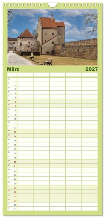 Produktbild: Familienplaner 2027 - Burghausen an der Salzach mit 5 Spalten (Wandkalender, 21 x 45 cm) CALVENDO