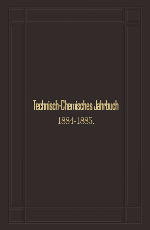 Produktbild: Technisch-Chemisches Jahrbuch 1884&ndash;1885