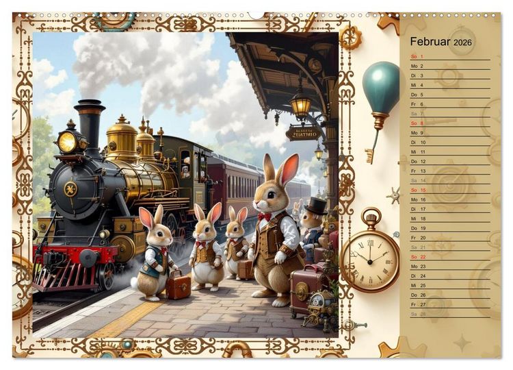 Produktbild: Hopp, Hopp durchs Zahnradland (Wandkalender 2026 DIN A2 quer), CALVENDO Monatskalender
