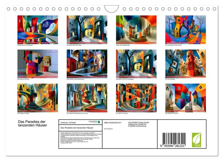 Produktbild: Das Paradies der tanzenden H&auml;user (Wandkalender 2027 DIN A4 quer), CALVENDO Monatskalender