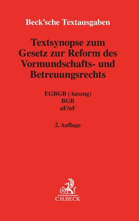 Bild vom Artikel Textsynopse zum Gesetz zur Reform des Vormundschafts- und Betreuungsrechts vom Autor 