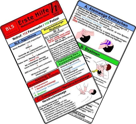 Produktbild: Erste Hilfe - BLS - Medizinische Taschen-Karte