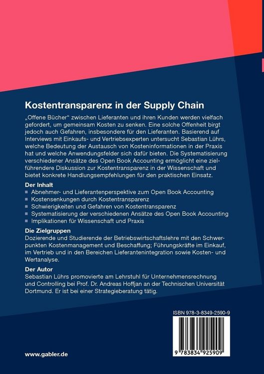 Produktbild: Kostentransparenz in der Supply Chain