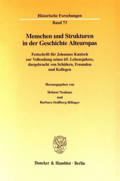 Bild vom Artikel Menschen und Strukturen in der Geschichte Alteuropas. vom Autor Helmut Neuhaus