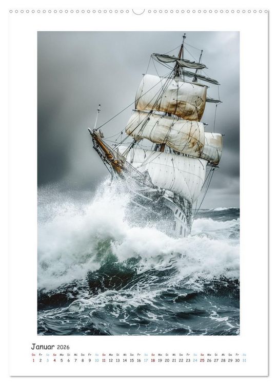 Produktbild: Segelnde Sch&ouml;nheit (hochwertiger Premium Wandkalender 2026 DIN A2 hoch), Kunstdruck in Hochglanz