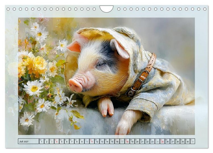 Produktbild: Mini-Schweinchen. Herzensbrecher im Garten (Wandkalender 2027 DIN A4 quer), CALVENDO Monatskalender