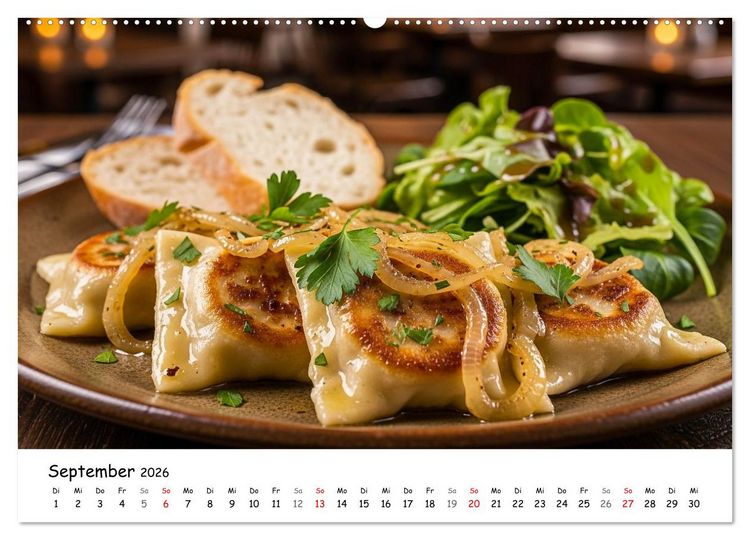 Produktbild: Schw&auml;bischer Maultaschen-Kalender (Wandkalender 2026 DIN A2 quer), CALVENDO Monatskalender