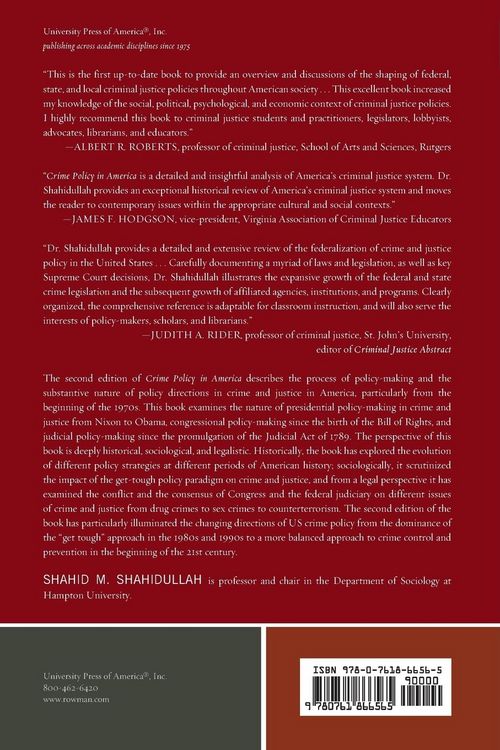 Produktbild: Crime Policy in America