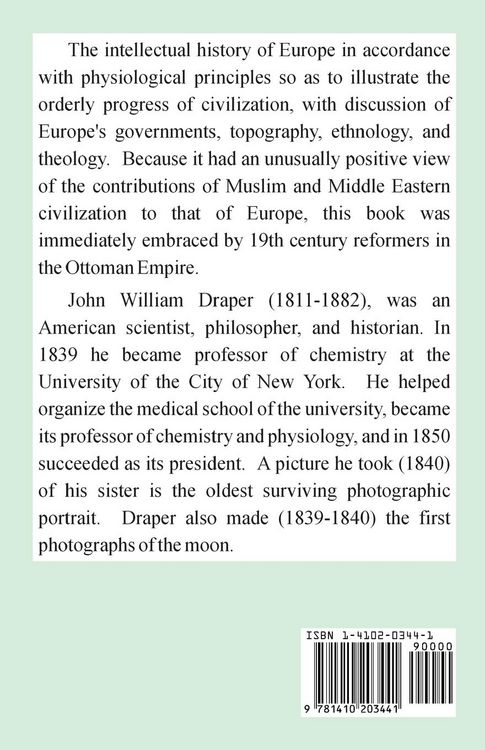 Produktbild: History of the Intellectual Development of Europe, A