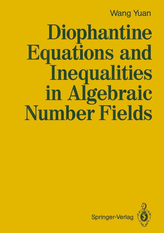 Produktbild: Diophantine Equations and Inequalities in Algebraic Number Fields