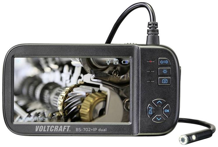 Produktbild: VOLTCRAFT BS-702SE+IP dual lens (2 Kameras) Endoskop Sonden-&Oslash;: 8mm Sonden-L&auml;nge: 5m
