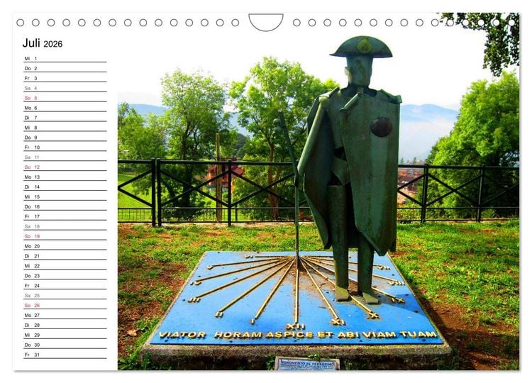 Produktbild: Jakobsweg - Camino Primitivo (Wandkalender 2026 DIN A4 quer), CALVENDO Monatskalender