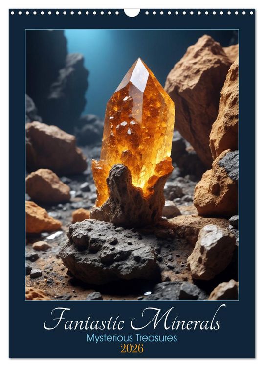 Produktbild: Fantastic Minerals - Mysterious Treasures (Wall Calendar 2026 DIN A3 portrait), CALVENDO 12 Month Wall Calendar