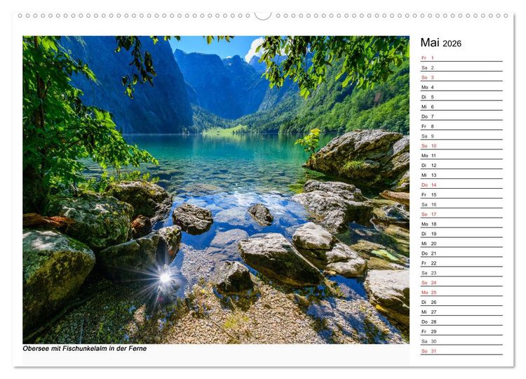 Produktbild: Willkommen am K&ouml;nigssee (hochwertiger Premium Wandkalender 2026 DIN A2 quer), Kunstdruck in Hochglanz