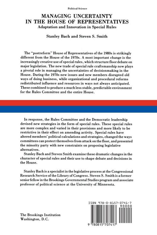 Produktbild: Managing Uncertainty in the House of Representatives